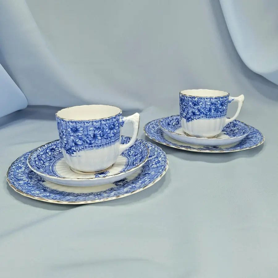 Vintage Bone China Tea Trio: England Tea Cup, Saucer, Plate