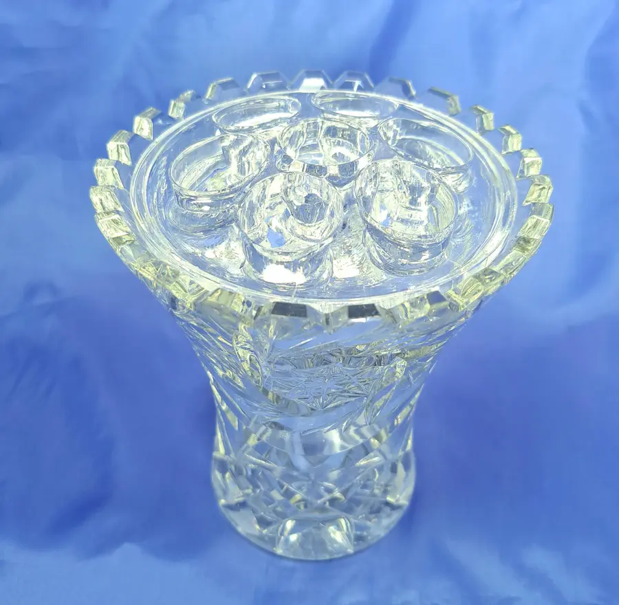 Vintage Cut Glass Rose Bowls, English Cottage Decor, Floral Centerpieces, Wedding Table Decor