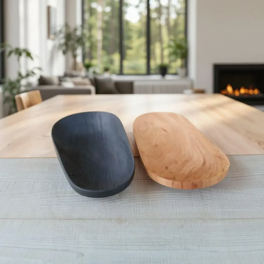 Handmade Set of 2 Wooden Bowls