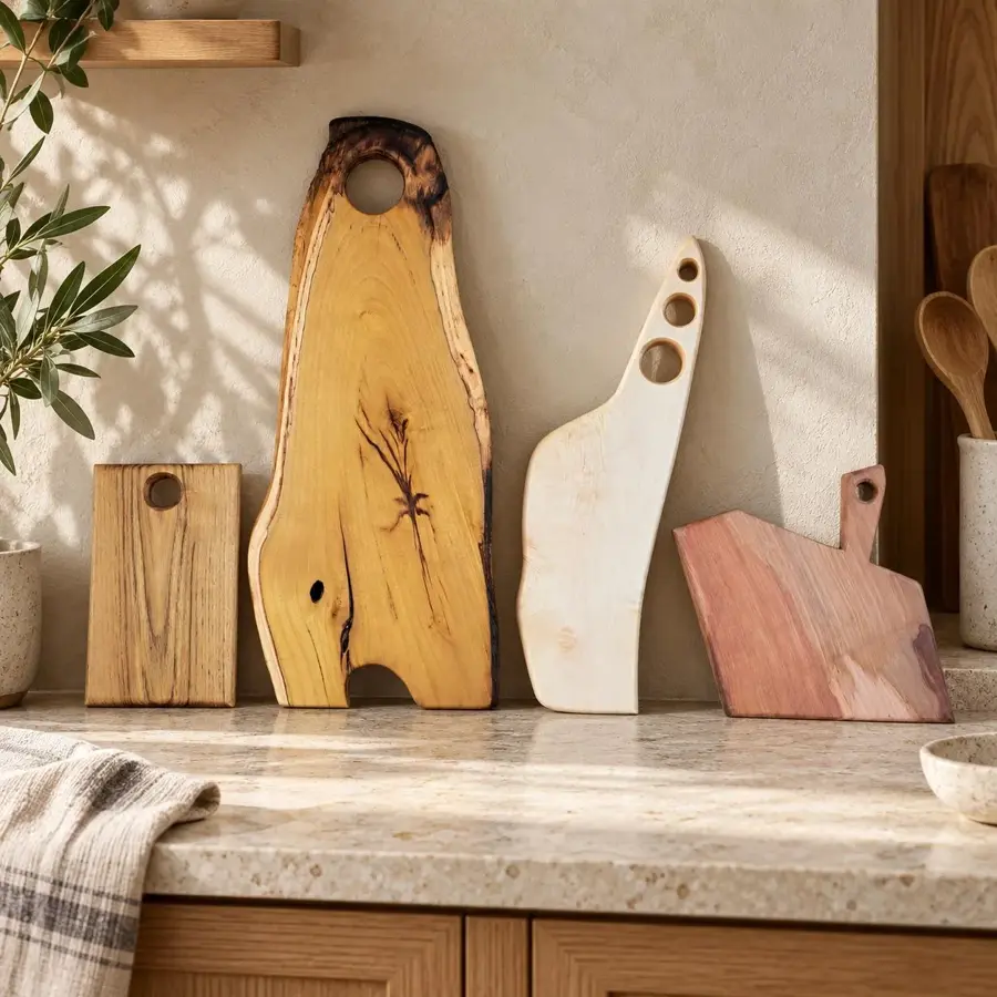 Handmade Chopping Boards: Rustic Cheese & Charcuterie Serving Platter