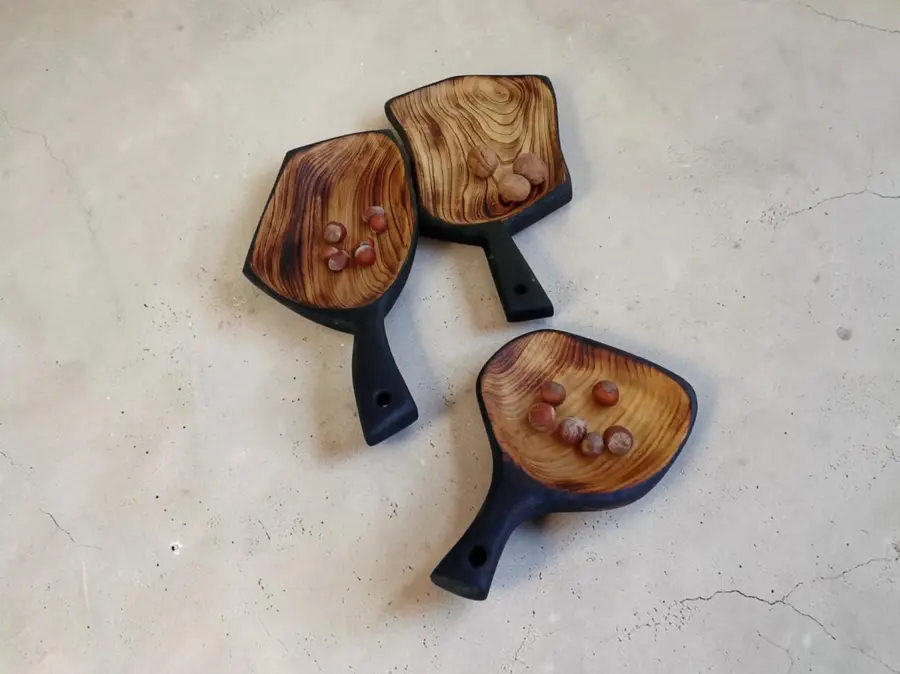 Rustic Birch Wood Serving Bowls, Hand Carved Snack Dishes, Choose 1, 2 or 3