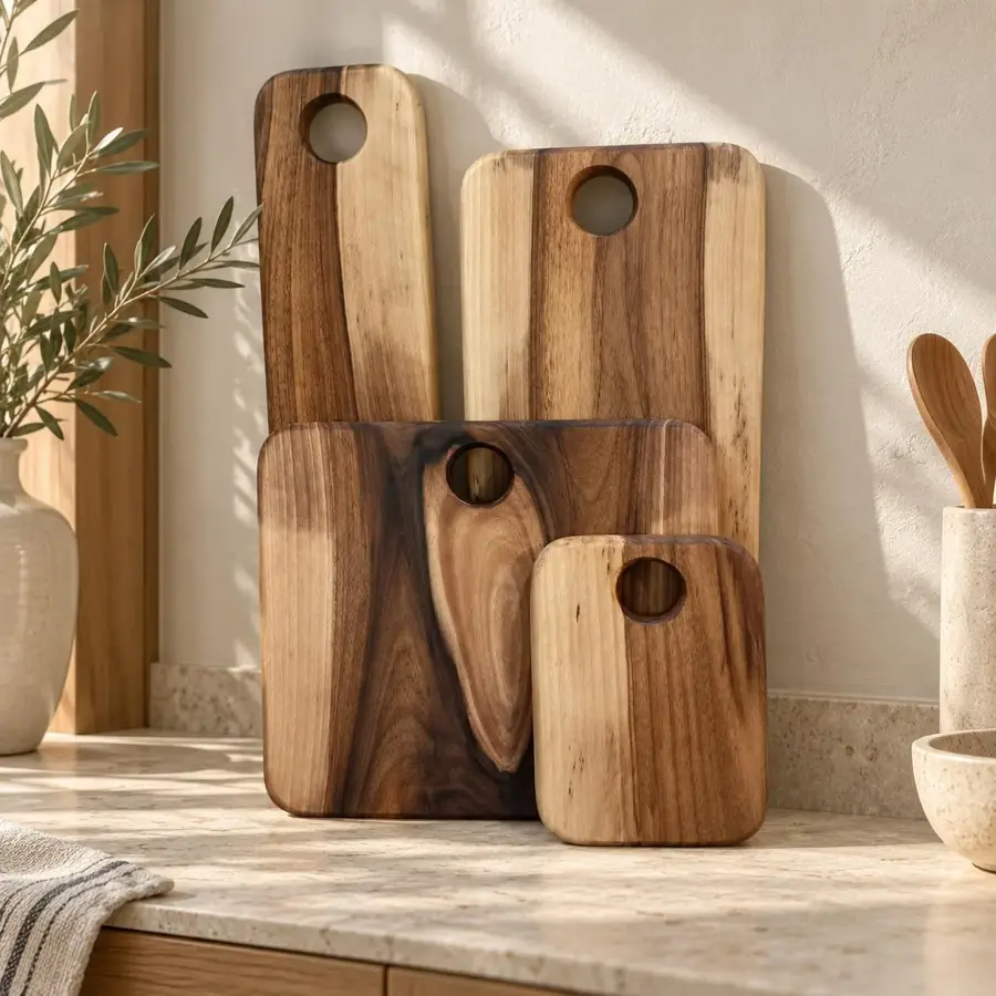 Walnut Chopping and Serving Board Set