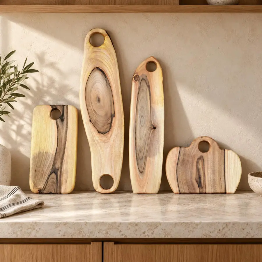 Handmade Wooden Chopping Boards, Rustic Farmhouse Serving Platter