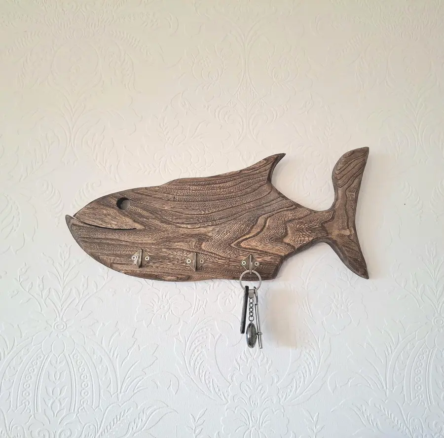 Handcrafted Elm Coat Rack: Rustic Farmhouse Wall Hanger