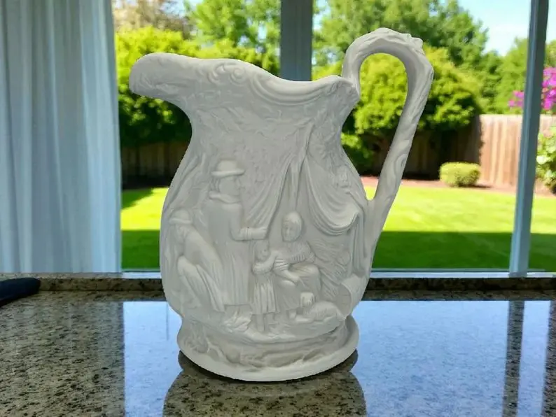White Portmeirion British Heritage relief jug.